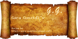 Gara Gusztáv névjegykártya