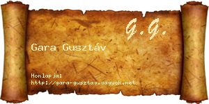Gara Gusztáv névjegykártya