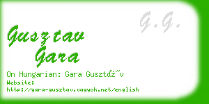 gusztav gara business card